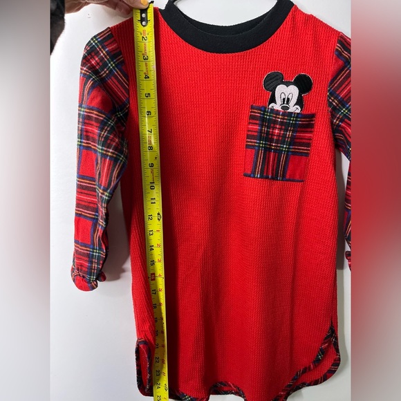 Vintage Mickey Mouse Disney Girls Night Shirt Thermal Red mickeys stuff for kids - Picture 4 of 6